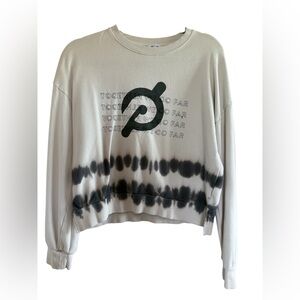 Peloton white & grey long sleeve shirt size small